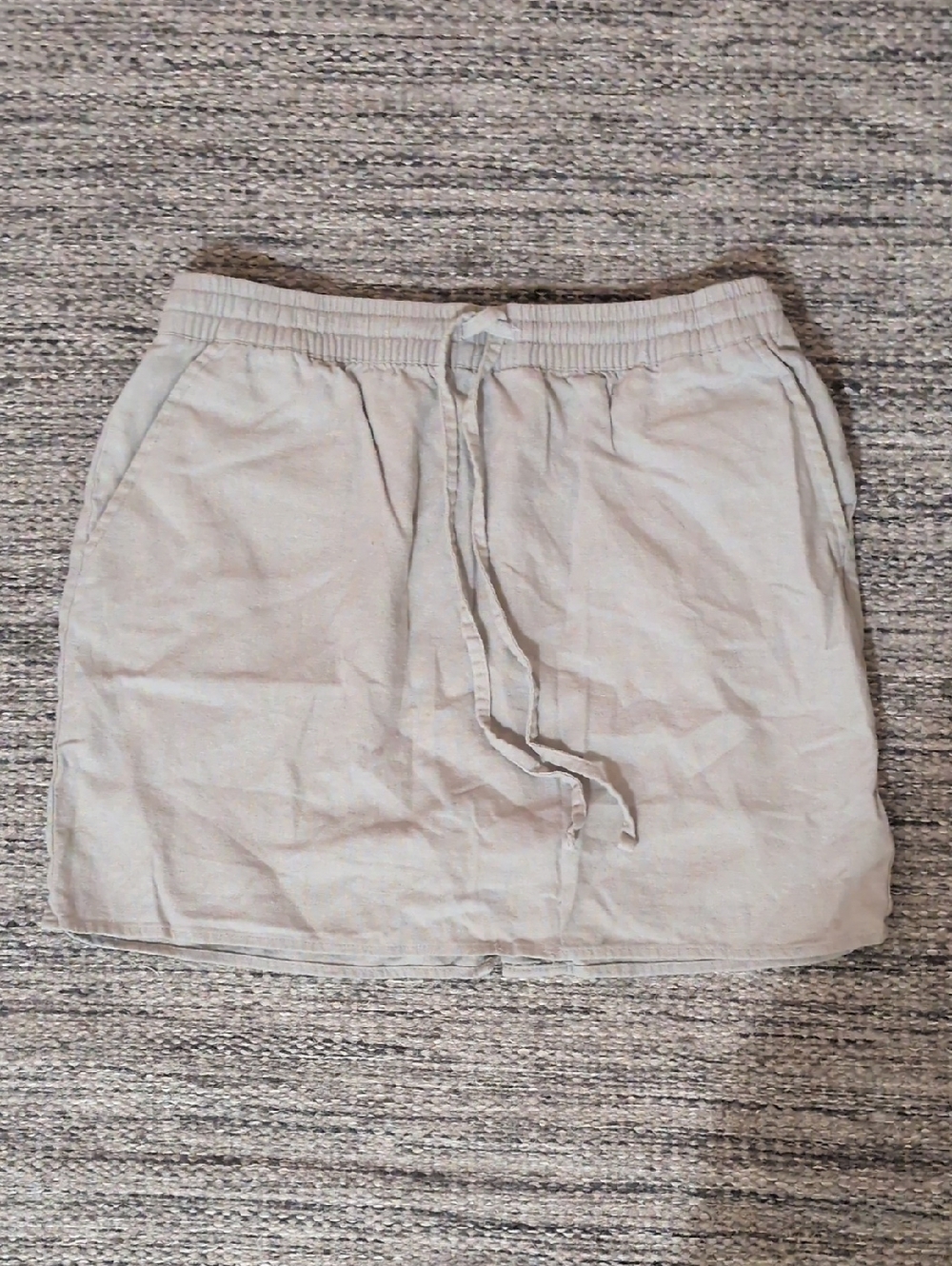 Linen Mini Skirt - Forever 21 - XS - Stretch Waist Band
